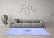 Machine Washable Solid Blue Modern Rug in a Living Room, wshcon2927blu