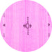 Round Solid Pink Modern Rug, con2927pnk