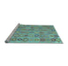 Sideview of Machine Washable Abstract Light Blue Contemporary Rug, wshcon2928lblu