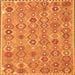 Serging Thickness of Abstract Orange Contemporary Rug, con2928org