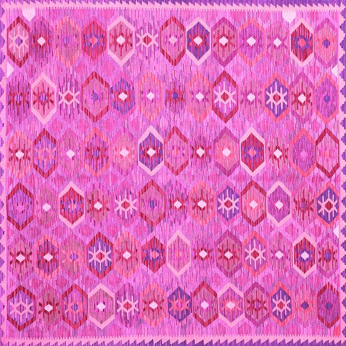 Square Abstract Pink Contemporary Rug, con2928pnk
