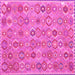 Square Abstract Pink Contemporary Rug, con2928pnk