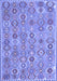 Abstract Blue Contemporary Rug, con2928blu