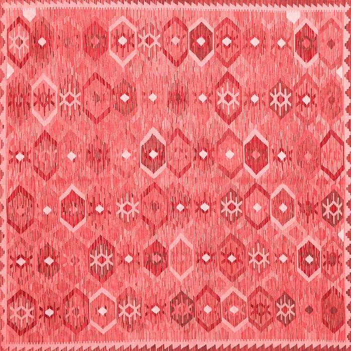 Machine Washable Abstract Red Contemporary Rug, wshcon2928red