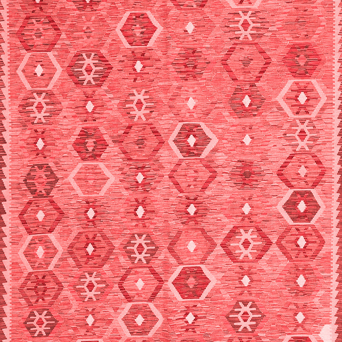Machine Washable Abstract Red Contemporary Rug, wshcon2928red