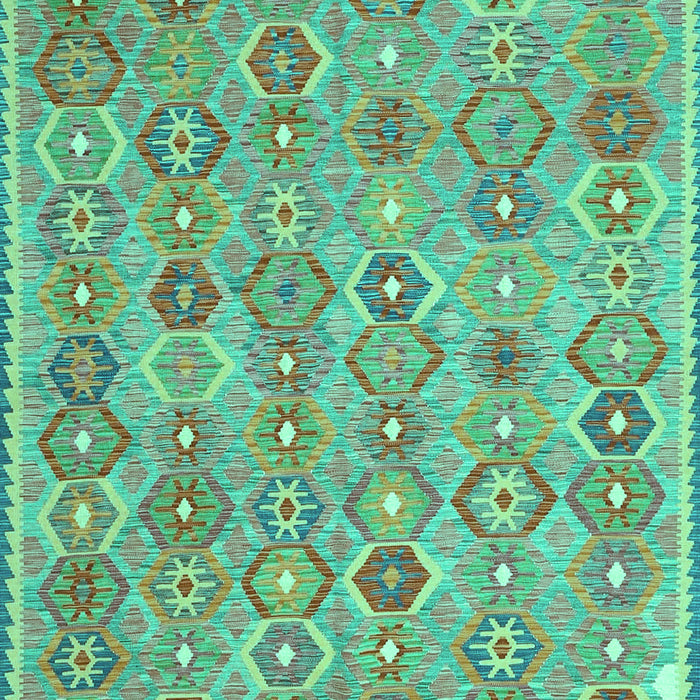 Abstract Turquoise Contemporary Rug, con2928turq