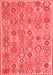 Abstract Red Contemporary Area Rugs