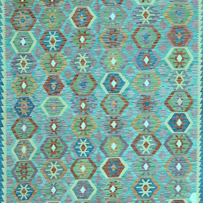 Abstract Light Blue Contemporary Rug, con2928lblu