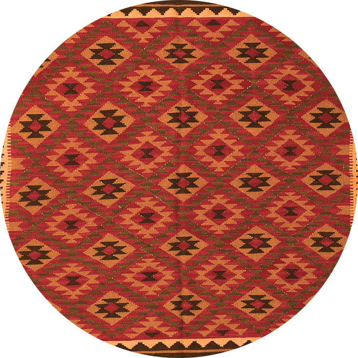 Square Oriental Orange Traditional Rug, con2929org