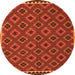 Square Oriental Orange Traditional Rug, con2929org