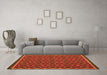 Machine Washable Oriental Orange Traditional Area Rugs in a Living Room, wshcon2929org