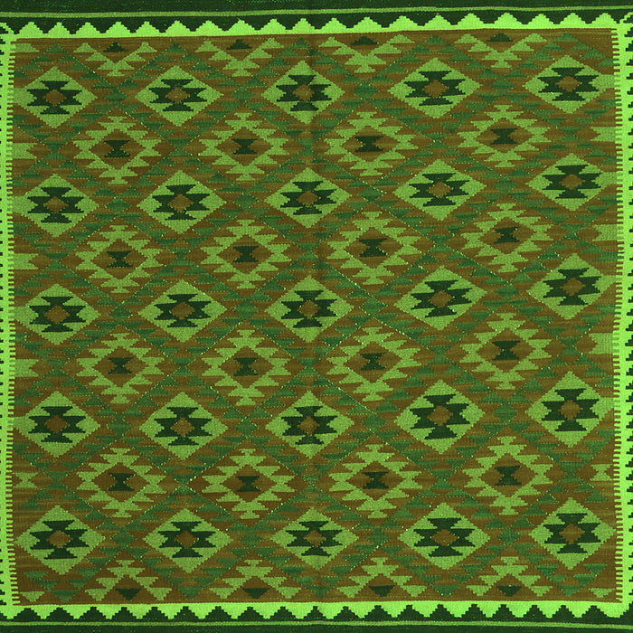 Serging Thickness of Oriental Green Traditional Rug, con2929grn