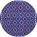 Round Oriental Blue Traditional Rug, con2929blu