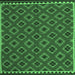 Square Oriental Emerald Green Traditional Rug, con2929emgrn