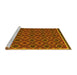 Sideview of Machine Washable Oriental Yellow Traditional Rug, wshcon2929yw