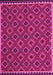 Machine Washable Oriental Pink Traditional Rug, wshcon2929pnk