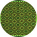 Square Oriental Green Traditional Rug, con2929grn