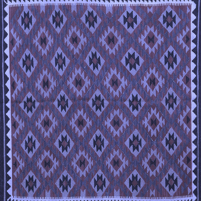 Square Machine Washable Oriental Blue Traditional Rug, wshcon2929blu