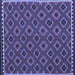 Square Machine Washable Oriental Blue Traditional Rug, wshcon2929blu