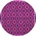 Round Machine Washable Oriental Purple Traditional Area Rugs, wshcon2929pur