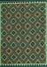 Machine Washable Oriental Turquoise Traditional Area Rugs, wshcon2929turq