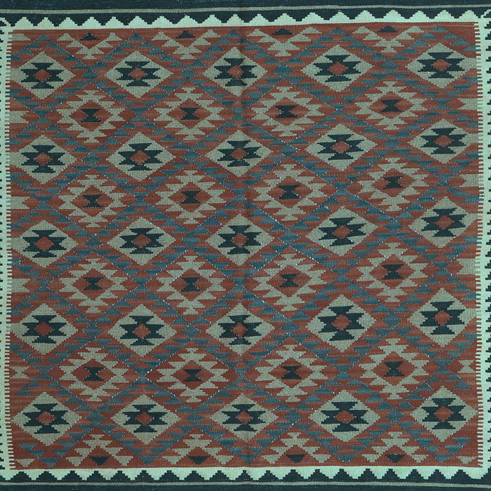 Square Oriental Light Blue Traditional Rug, con2929lblu