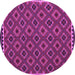 Round Oriental Purple Traditional Rug, con2929pur