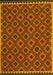 Machine Washable Oriental Yellow Traditional Rug, wshcon2929yw