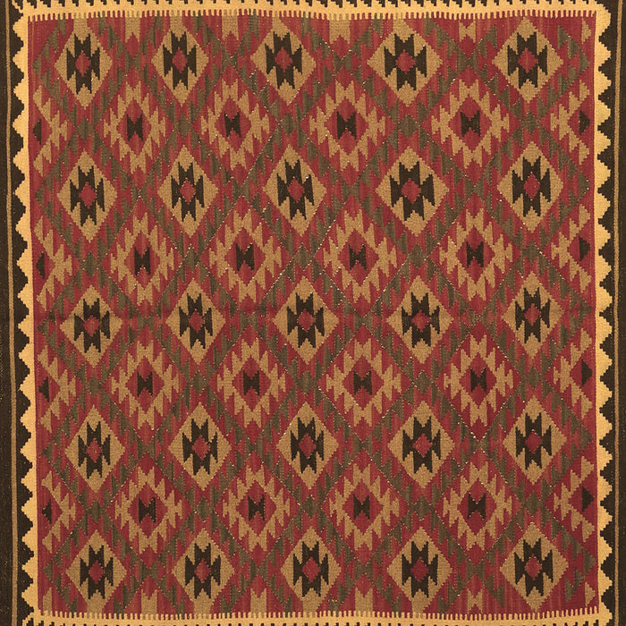 Square Machine Washable Oriental Brown Traditional Rug, wshcon2929brn