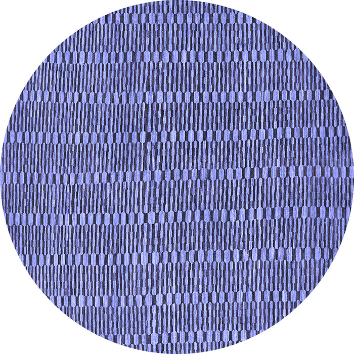 Round Machine Washable Abstract Blue Contemporary Rug, wshcon292blu