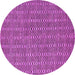 Round Machine Washable Abstract Purple Contemporary Area Rugs, wshcon292pur