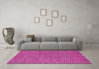 Machine Washable Abstract Pink Contemporary Rug, wshcon292pnk