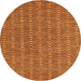 Square Abstract Orange Contemporary Rug, con292org