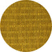 Round Abstract Yellow Contemporary Rug, con292yw