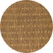 Round Machine Washable Abstract Brown Contemporary Rug, wshcon292brn