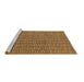 Sideview of Machine Washable Abstract Brown Contemporary Rug, wshcon292brn