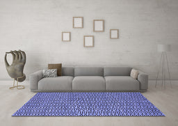 Machine Washable Abstract Blue Contemporary Rug in a Living Room, wshcon292blu