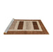 Serging Thickness of Machine Washable Contemporary Mahogany Brown Rug, wshcon293