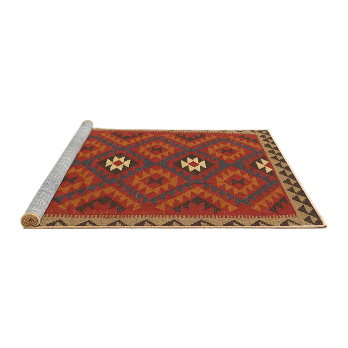 Serging Thickness of Machine Washable Contemporary Light Brown Rug, wshcon2930