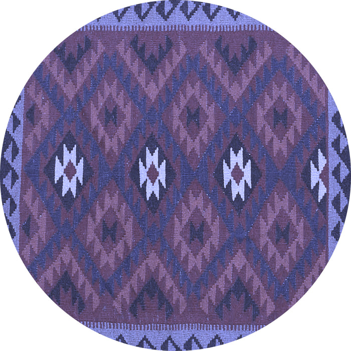 Round Oriental Blue Traditional Rug, con2930blu
