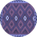 Round Oriental Blue Traditional Rug, con2930blu