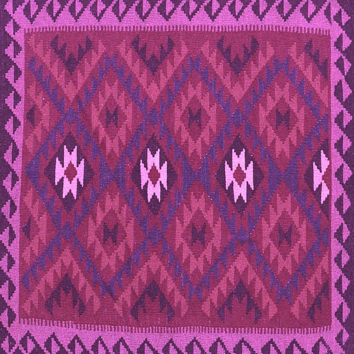 Square Machine Washable Oriental Purple Traditional Area Rugs, wshcon2930pur
