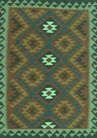 Oriental Turquoise Traditional Rug, con2930turq