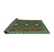 Sideview of Oriental Turquoise Traditional Rug, con2930turq