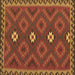 Square Machine Washable Oriental Brown Traditional Rug, wshcon2930brn