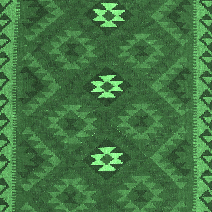 Machine Washable Oriental Emerald Green Traditional Area Rugs, wshcon2930emgrn