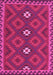 Machine Washable Oriental Pink Traditional Rug, wshcon2930pnk