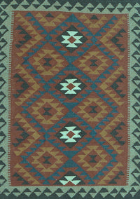 Oriental Light Blue Traditional Rug, con2930lblu