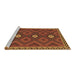 Sideview of Machine Washable Oriental Brown Traditional Rug, wshcon2930brn