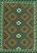 Machine Washable Oriental Turquoise Traditional Area Rugs, wshcon2930turq